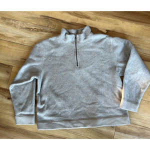 Vintage 90s Y2K Field Gear Gray Fleece Quarter Zip Pullover